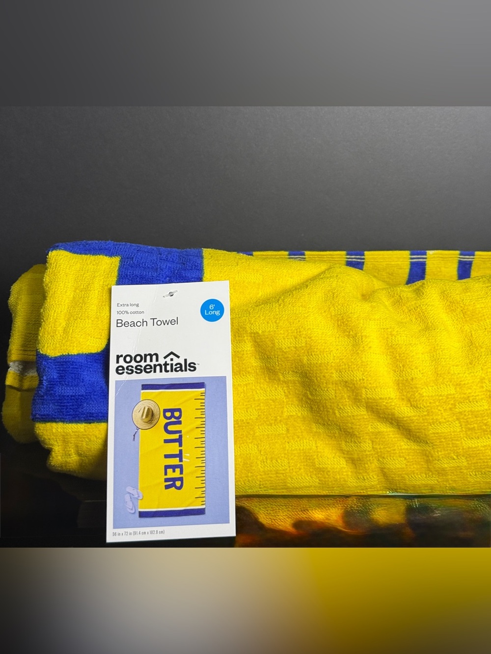 room essentials Yellow & Blue butter Beach Towel